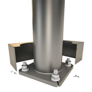 New Light NE - Round Tapered Steel Pole 4-Bolt Base