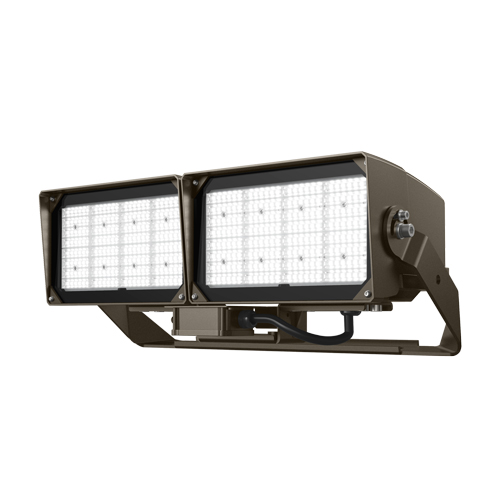 big shine led flood light pandora 7 double module yoke mount