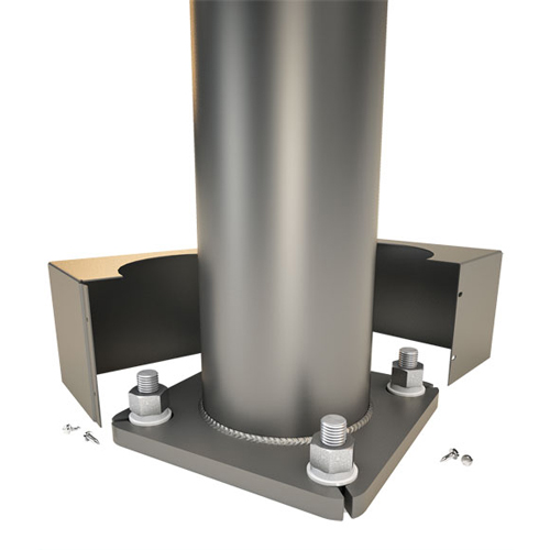 New Light NE - Round Tapered Steel Pole 4-Bolt Base